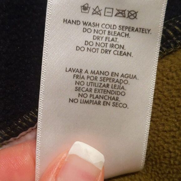 Spyder olive army green and black full front zip jacket coat, polyester knit M - Picture 8 of 8